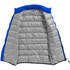 An insulated vest in vibrant blue with a grey interior, featuring a zip closure and no visible branding.