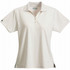 A lightweight women's polo shirt in a soft cream colour, featuring a collar and a logo on the side.