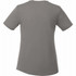 A grey women's short sleeve tech tee with a relaxed fit, featuring a subtle logo on the back.