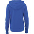 A women's Cypress fleece zip hoodie in blue, featuring a hood and long sleeves. There is a logo on the garment.