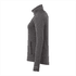 A women's grey eco knit jacket featuring a zippered front and a side pocket, with a small logo on the sleeve.