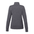 A women's full zip polar fleece jacket in dark grey with a high collar and long sleeves. It features a logo.