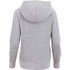 A grey women's fleece hoodie with a hood, featuring a simple design and no visible logos.