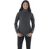 A women's half-zip polar fleece jacket in dark grey, featuring long sleeves and a stand collar. It has a logo.