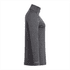 A grey quarter-zip jacket with a collar, featuring a fitted design and a logo.