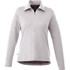 A light grey women's jumper with a half zip and long sleeves, featuring a subtle logo.