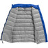A women's Mercer Insulated Vest in blue with a grey interior, featuring a zip closure and padded design.