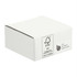 A white cardboard box with a logo and packaging information, suitable for a wireless charging pad.