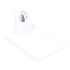 A white wireless charging pad with a holder for an iWatch, featuring a sleek, minimalist design.