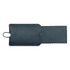 A navy blue pull-apart leather luggage tag with a loop for attaching to bags. It features a simple design.