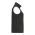 A women's waterproof softshell vest in dark grey, featuring a zippered pocket and a sleeveless design.