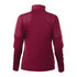 A maroon women's full zip performance jacket with thumb holes, featuring a textured design and a fitted silhouette.