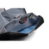 A black tech kit featuring a zippered compartment, blue lining, and pockets for organising small items and cards.