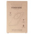 A slim, beige magnetic power bank with a wireless charging feature and a capacity of 5000 mAh.
