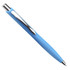 A blue ballpoint pen with a sleek design and a shiny clip. It features a smooth grip for comfortable writing.