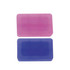 Two pill boxes, one pink and one blue, with a translucent design and a hinged lid. Each box features compartments inside.