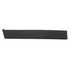 A black strip of material, possibly fabric or plastic, with a straight edge and one jagged edge.