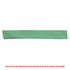 A green cotton hatband with a logo, designed for use with straw hats.