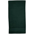 A dark green Terry Velour Towel featuring a smooth texture and a folded edge. It has a logo.