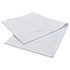 A white sublimation sports towel with a soft, plush texture, featuring a logo. Ideal for gym and outdoor activities.