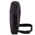 A dark grey shoulder bag with a shoulder strap and a side zipper, featuring a logo. Ideal for laptops and accessories.