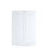 A white neoprene stubby holder featuring a seam, suitable for holding drink bottles.