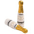 A drink bottle resembling a champagne bottle, filled with white mints, featuring gold foil and branding.