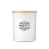 A white container with a wooden lid, featuring an ornate black logo for Exquilux Garden Hotel.