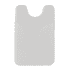 A sleek white phone wallet with a pocket designed for cards; features a brand logo on the front.