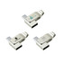 A silver Pivot Duo Type-C flash drive with multiple designs and a logo on each.