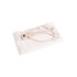 A Wheat Straw Charging Cable in a man shape, featuring a beige colour, packaged in a clear plastic sleeve.
