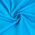 A close-up of a blue polyester fabric, showcasing a smooth texture with a spiral pattern. It has a subtle sheen.