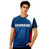 A unisex adults reversible jersey in navy blue with red accents and a logo, made from 100% polyester.