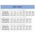 A size chart for singlets displaying measurements for men's, women's, and kids' sizes in a clear format.