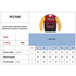 A selection of unisex Christmas sweatshirts in various colours, featuring a size chart and product details.