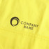 A bright yellow unisex cotton hi-vis reflective long-sleeve shirt with a logo.