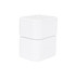 A white universal travel adapter kit featuring stacked compact sections, with a smooth finish and no visible branding.