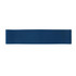 A blue latex fitness resistance band lies flat against a white background. It features a logo.