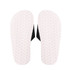 Black EVA slides with a textured white sole, featuring a simple design and no visible branding.