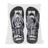 Black EVA classic thongs in protective packaging, featuring a logo and a simple design.