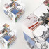 A set of colourful 3x3 puzzle cubes featuring various intricate designs and patterns, with a logo visible.