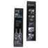 A drink bottle containing wine tools, including a corkscrew, foil cutter, wine collar, stopper, and pourer. Features a sleek black design.
