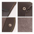 A portable manicure set in a brown case featuring colourful stitching and a metallic snap closure.