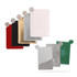 A set of stainless steel portable mirrors in various colours including red, black, white, silver, and green, featuring a logo.