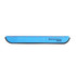 A pair of multifunctional scissors in blue with a ruler along the edge, featuring a logo.