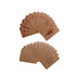 Kraft paper playing cards in brown with red and black designs, featuring various playing card suits and a joker.