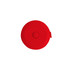 A 1.5m round tape measure in vibrant red, featuring a button and a small loop for attaching to keyrings.