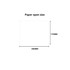 A square paper with dimensions of 200mm by 175mm, featuring a blank design and no visible branding.
