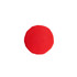 A round, red Water Bouncing Disc with a smooth surface and a simple design.