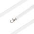 A white bootlace lanyard with a metal clasp. Features a simple, sleek design ideal for events.